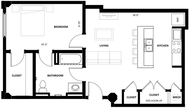 Floorplan - Illinois Street Senior Apartments