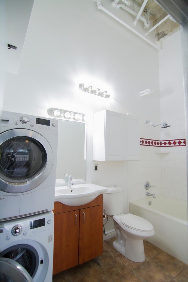 Bathroom with washer/dryer - 215 W 7th St