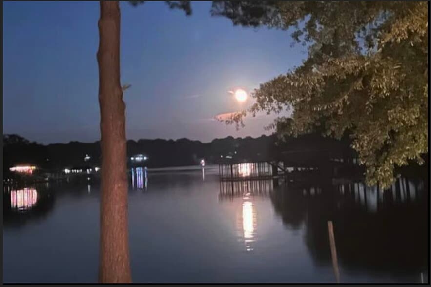 Night View of Lake - 122 Tucker Dr