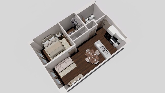 1 bedroom floorplan - Blackstone Apartments