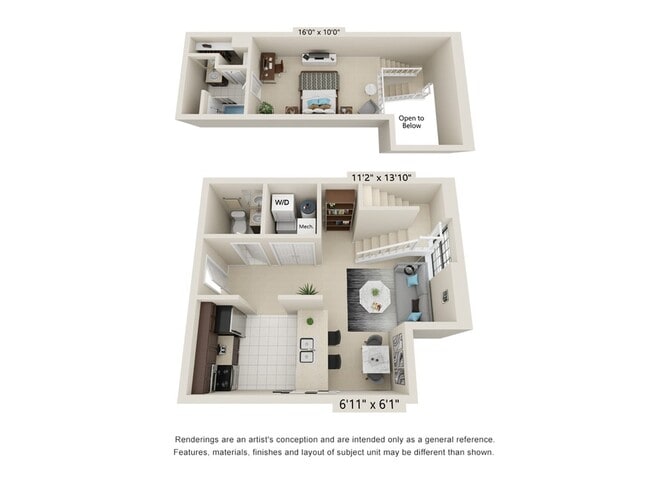 1 Bed 1.5 Bath 2 Story - Shockoe Center