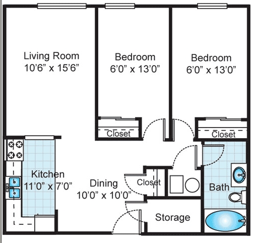 2BR/1BA - Beechwood Villas