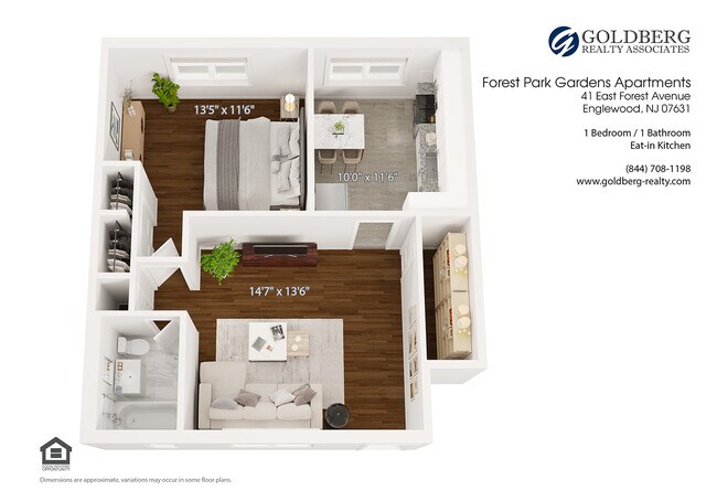 Floorplan - Forest Park Gardens Apartments