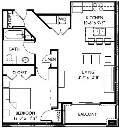 Floorplan - Hoff Mall and Hoff Apartments