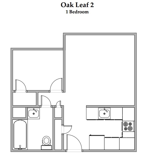 1BR/1BA - Oak Leaf 2