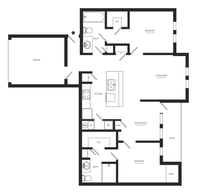 Floorplan - The Fountains of Conroe Apartment Homes