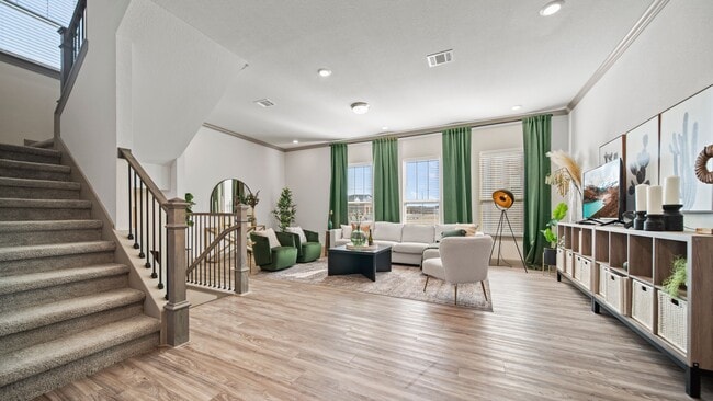 Model Home Living Room - The Summit Brownstones