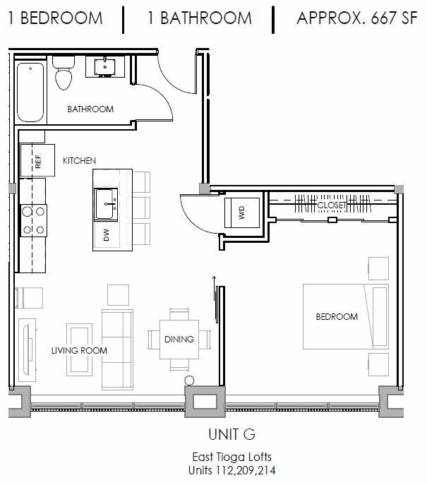 Floorplan - East Tioga Lofts