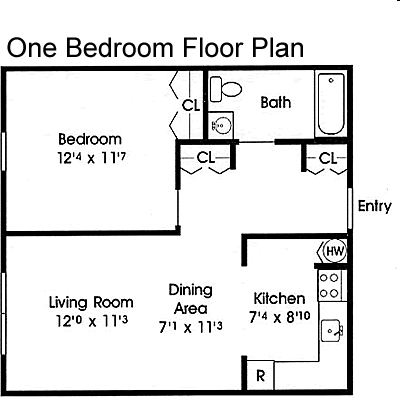 1BR/1BA - Village Square Apartments