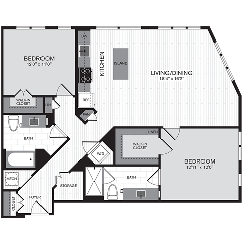 Floorplan - The Parker at Huntington Metro