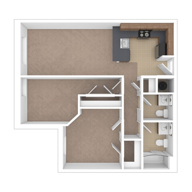 The Springs - 2 Bed, 1.5 Bath, 798 sq. ft. - The Springs Apartments