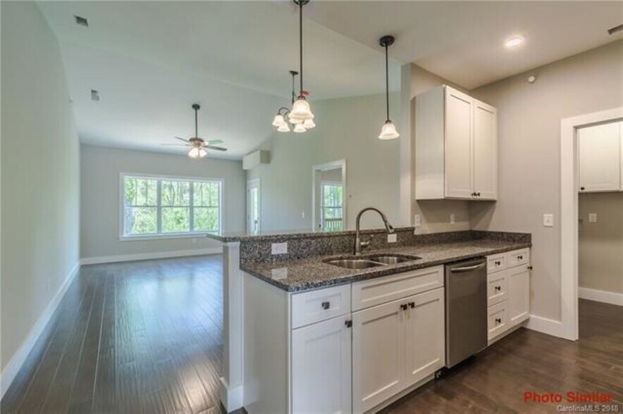 Kitchen and Living Room - 124 Foxden Dr