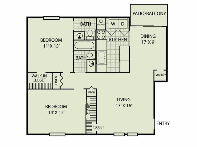 Floorplan - Sherwood Station Apartments