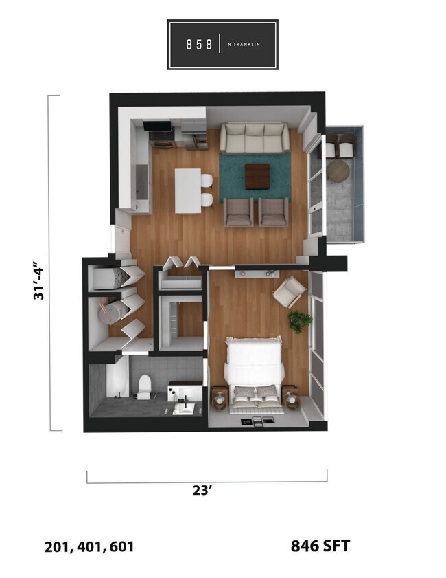Floorplan - 858 N Franklin