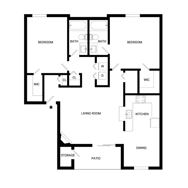 Floorplan - Westbury Creek Apartments