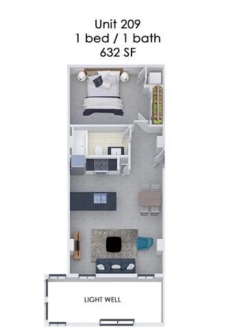 Floorplan - Fording Flats - All Utilities Included