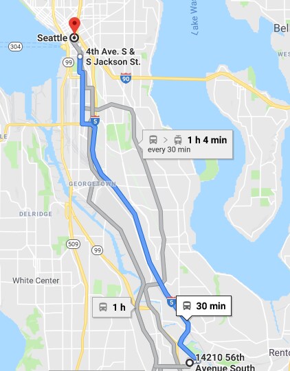 Bus to downtown - 14210 56th Ave S