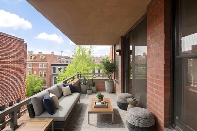 1633 Q apartment balcony (virtually staged) - 1633 Q Apartments