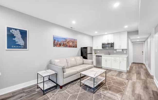 Living room and kitchenette - 2950 S Poplar Ave