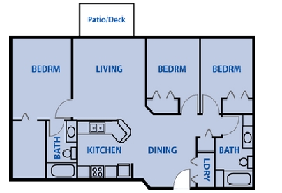 3BR/2BA - Prairie Sun I & II Apartments