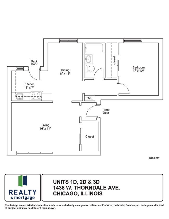 Floorplan - 1436-40 W. Thorndale