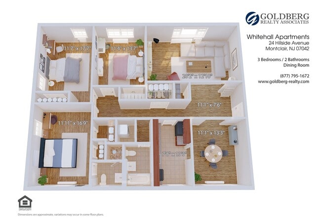 Floorplan - Whitehall Apartments