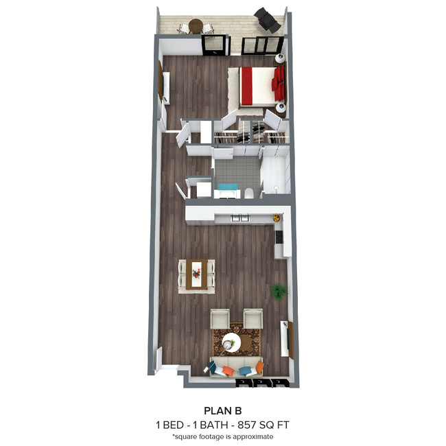 1BR, 1BA - Plan B - The Modern LA