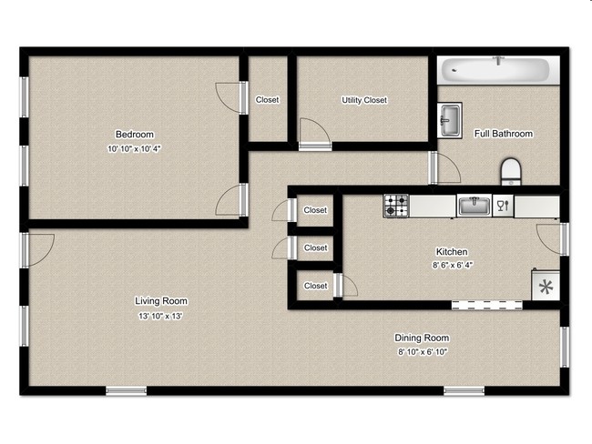 1 Bedroom Flat - Murchison Apartments