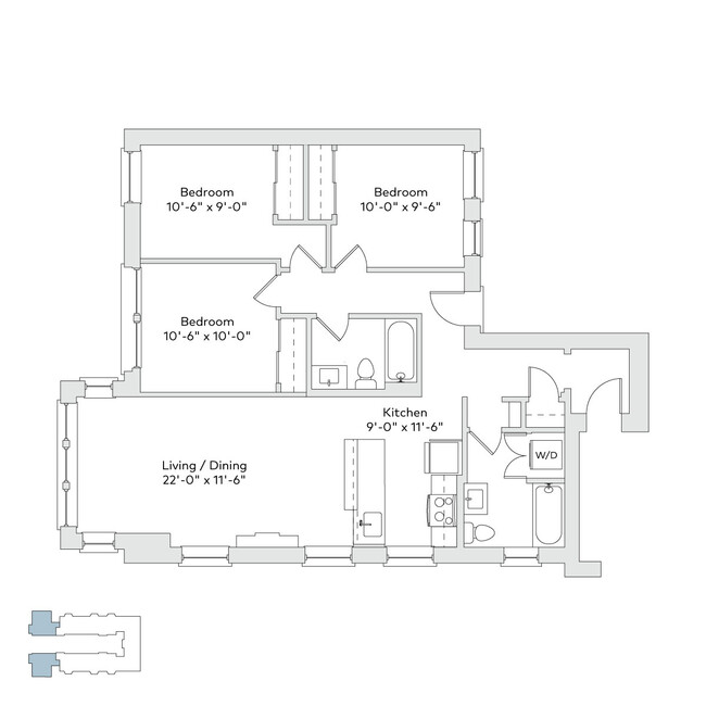 Floorplan - 5411-5421 S. Ellis Avenue