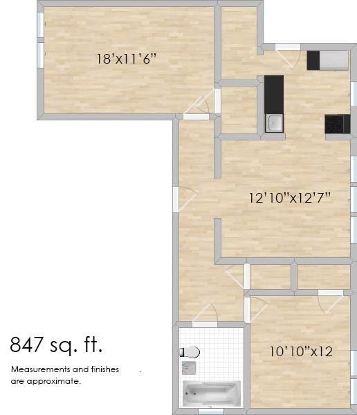 Floorplan - 902-910 N. Austin Blvd. and 4-10 Iowa St.