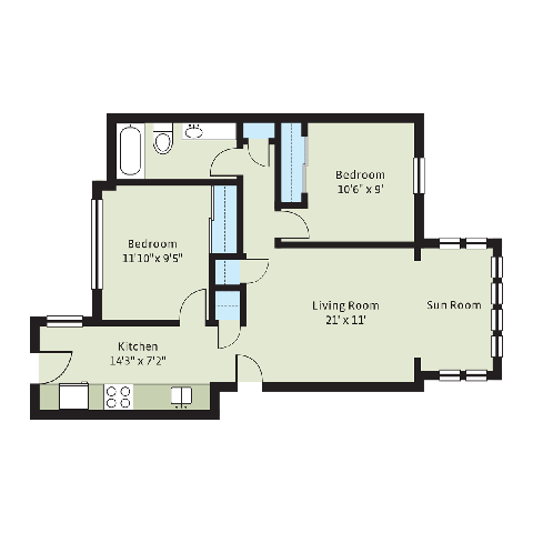 Floorplan - 5401-5409 S. Cottage Grove Avenue