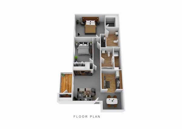 Floorplan - Hilltop Apartments