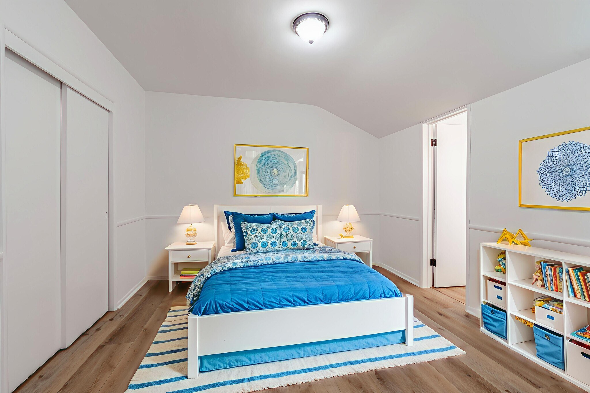 virtually staged bedroom 1 - 14028 Cantlay St