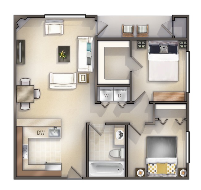 2BR/1BA - Harleen Court Apartments