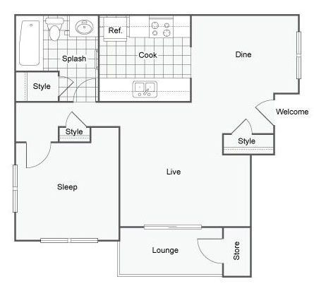 Floorplan - The Stinson Apartment Homes