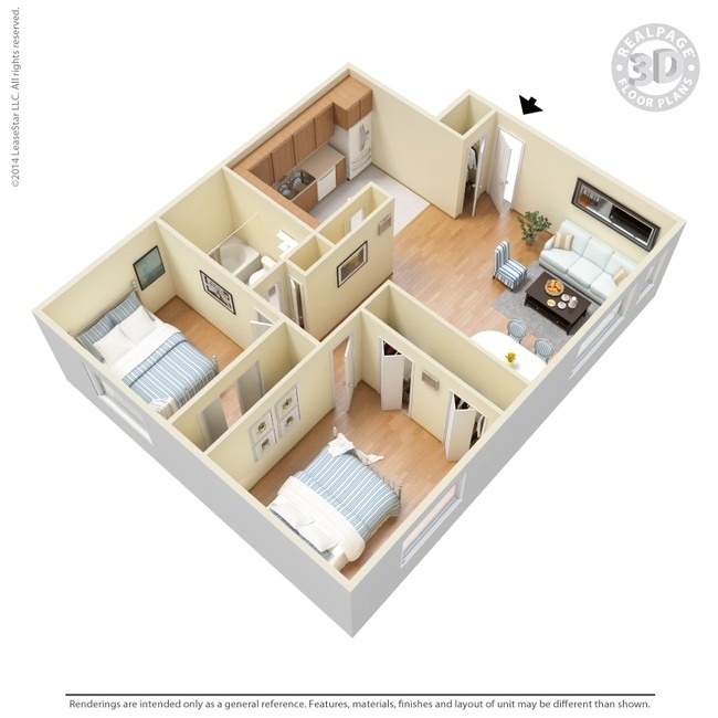 Floorplan - Melcher Park Apartments II