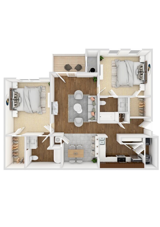Floorplan - Landing at Willow Bayou Apartment Homes