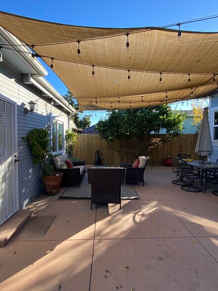 Patio (backhouse left, main house on right) - 3676 3rd Ave