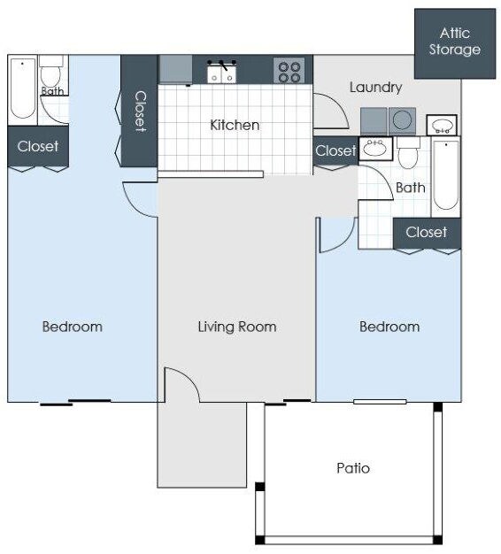 2BR/2BA - Lindendale Apts