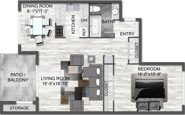 Floorplan - Creekside Apartments