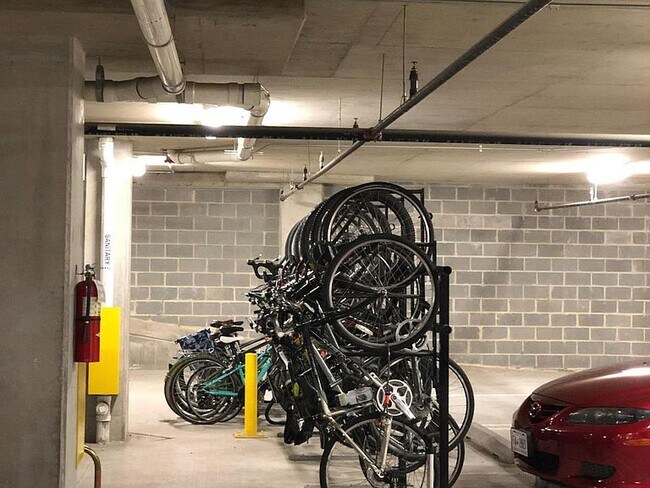 Bike rack in secure garage - 525 Water St SW