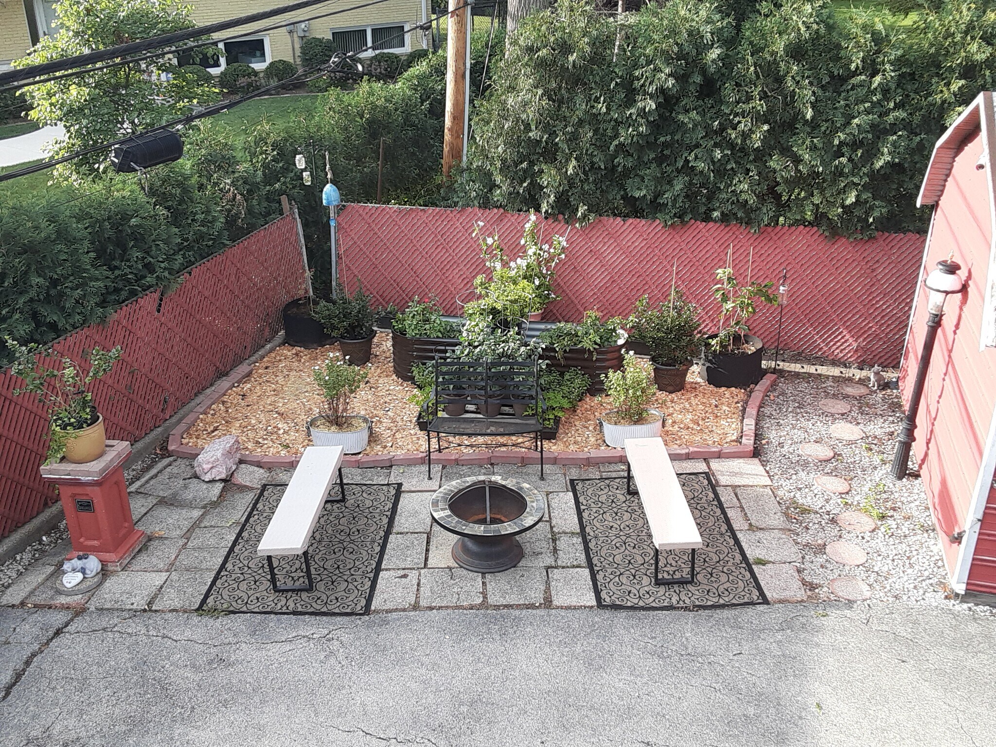 Just A Peek Of Our Amazing Patio W/ Fireplace & Plenty Of Seating & Beautiful Raised Garden To Enjoy - 2 N Broadway Ave