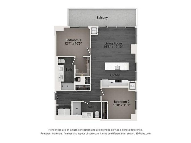 Floorplan - Evo Union Park Apartments