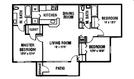 3BR/2BA - The Gables at Lakeside