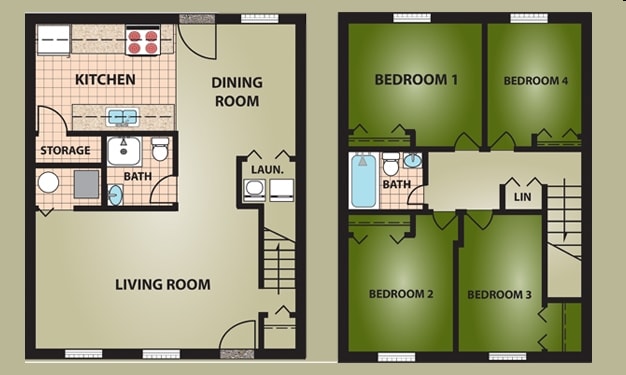 4BR/2BA - Westview Apartments