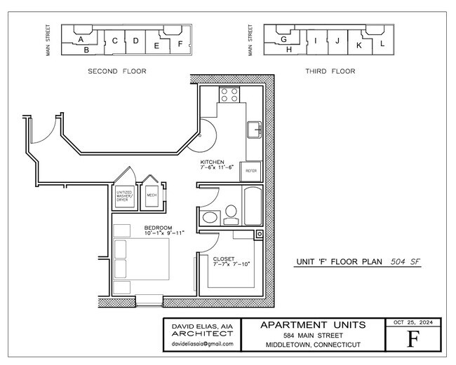 Unit F Floor Plan Photo - 584 Main St