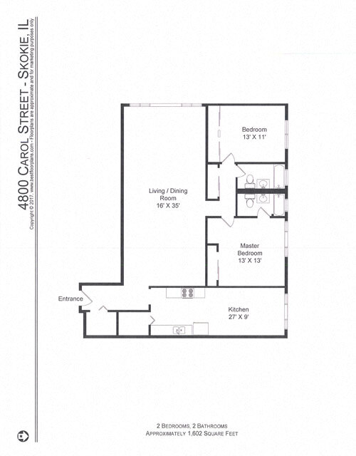 Floorplan - 4800 Carol Apartments