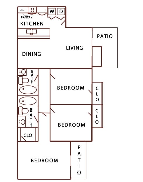 3 Bedroom - The Encore on Mustang