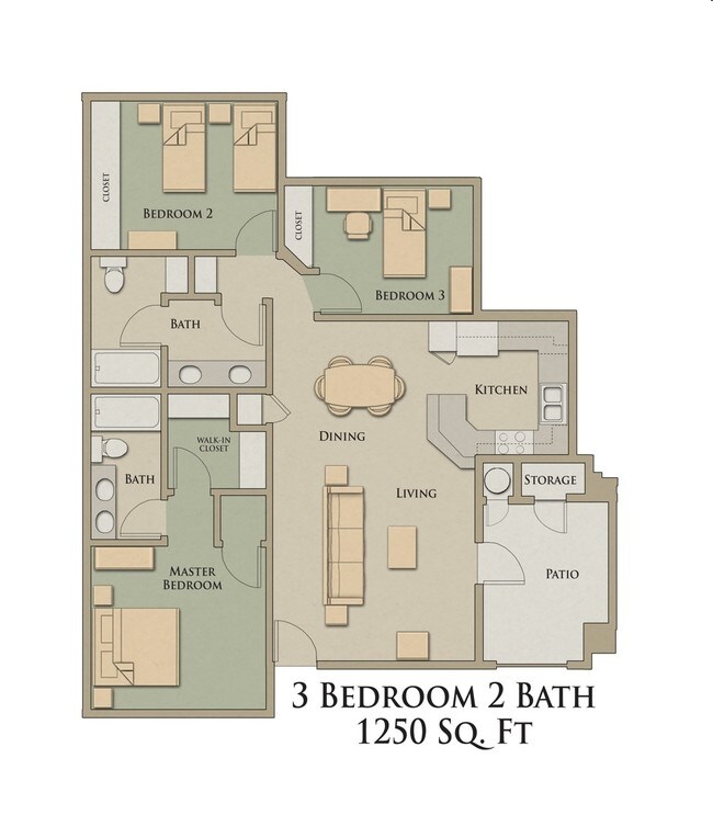 3BR/2BA - Rancho Carrillo Apartments | Affordable Apartments