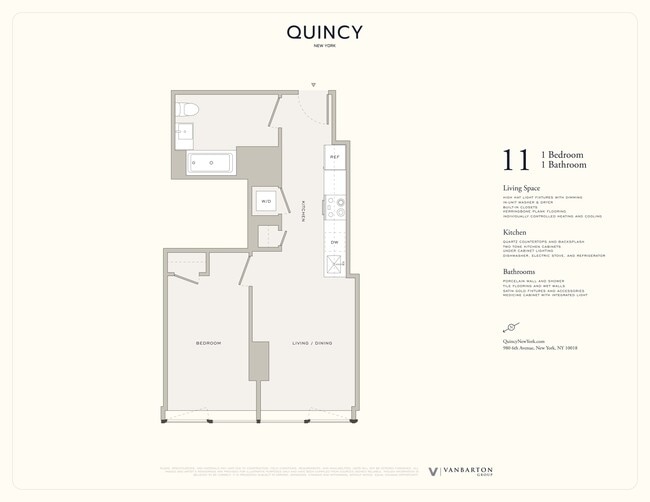 1 Bed - Quincy